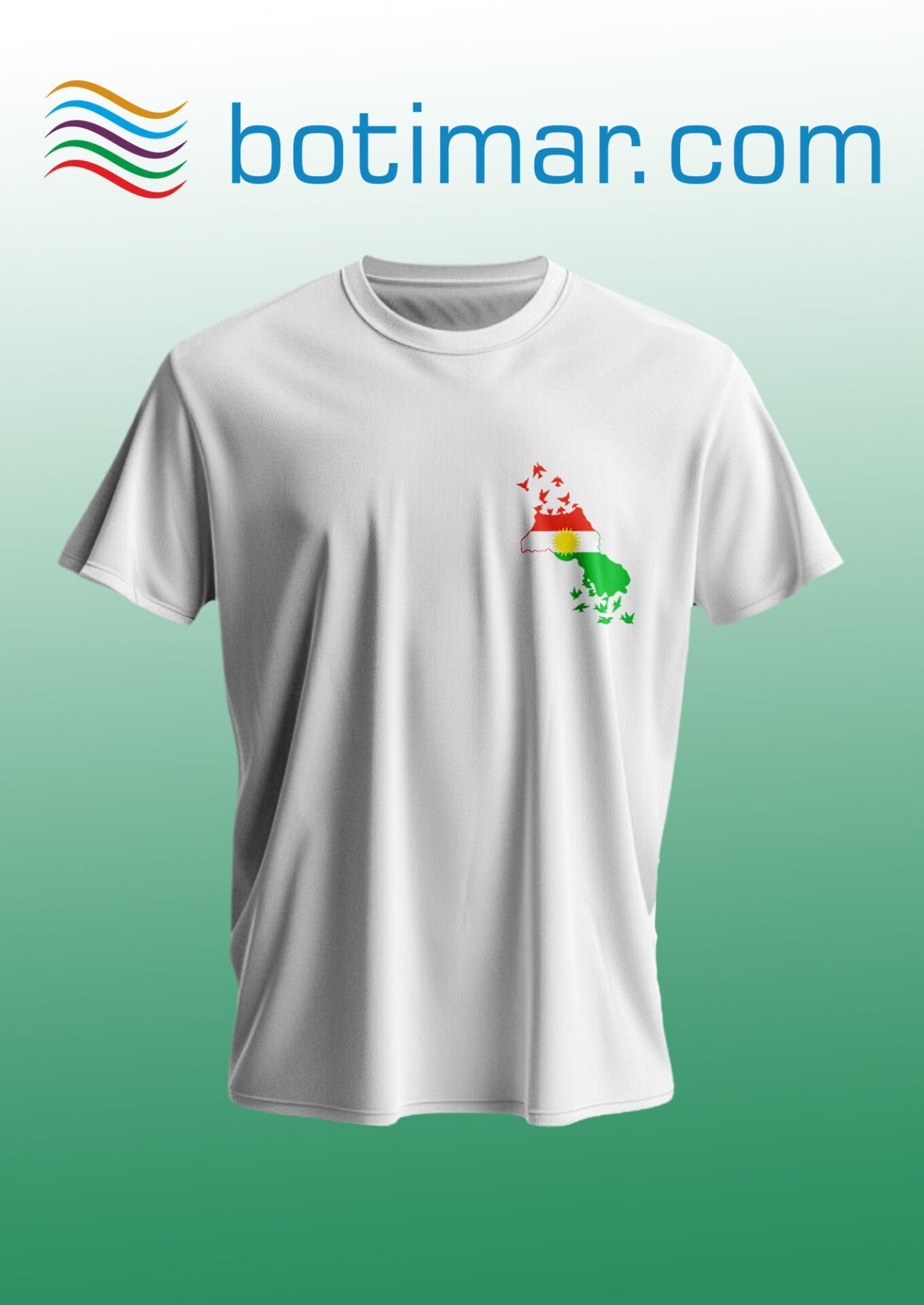 Kürdistan Baskılı T-shirt - T-şhîrta Çapkirî Ya  Kurdistanê