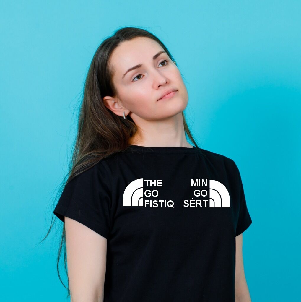 TE GO FISTIK MIN GO SERT BASKILI KÜRTÇE T-SHIRT xl - siyah