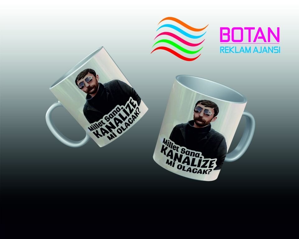 Millet Sana Kanalize Mi Olacak :) Temalı Eğlenceli Kupa Bardak