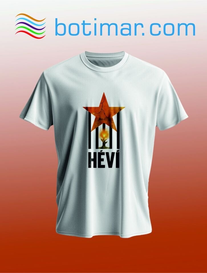 Hevi Baskılı Kürtçe T-shırt - T-şîrta Kurdî Ya Çapkirî Ya Hevî