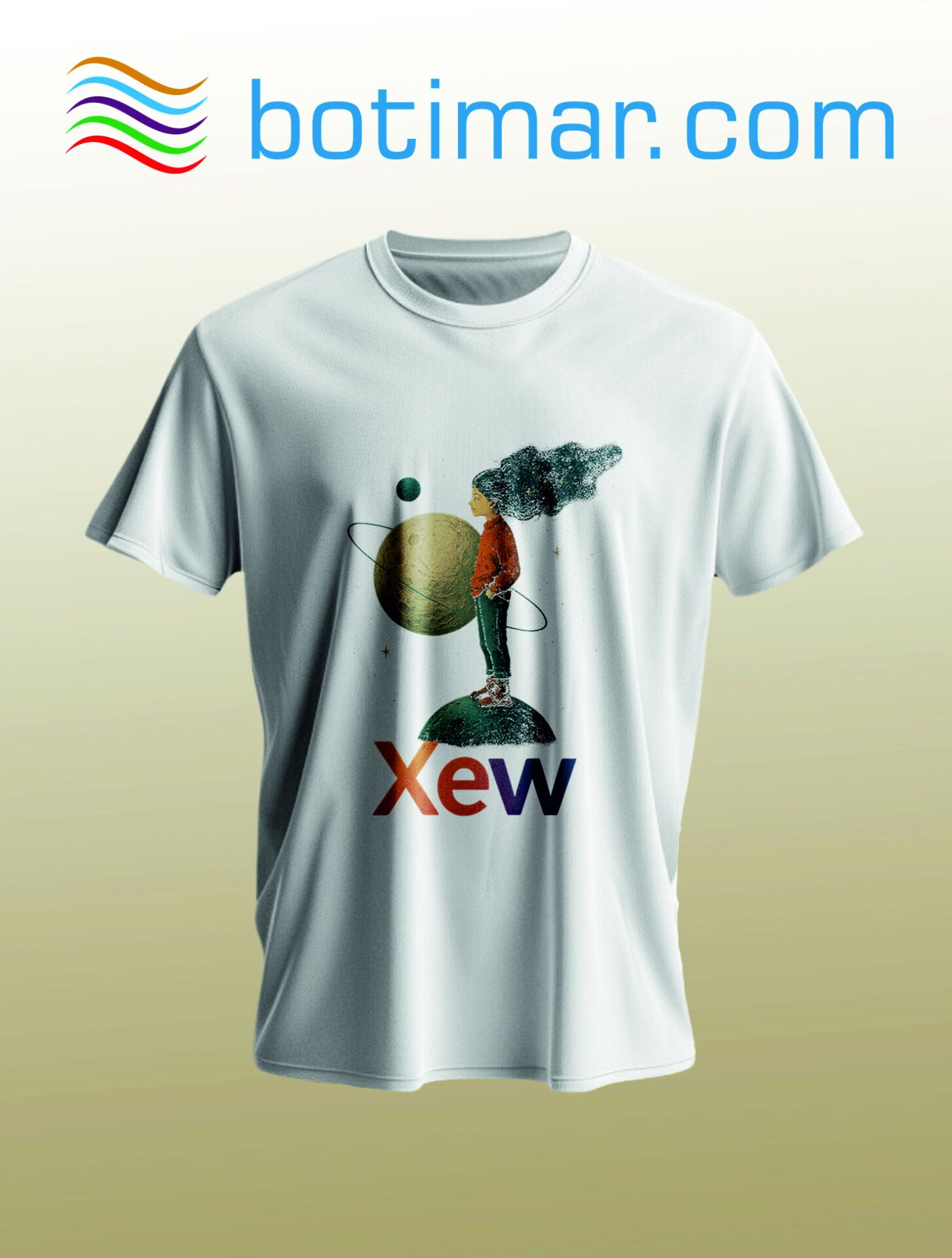 XEV BASKILI KÜRTÇE T-SHIRT - T-ŞÎRTA ÇAPKIRÎ YA KURDIYÊ YA XEV xl - beyaz