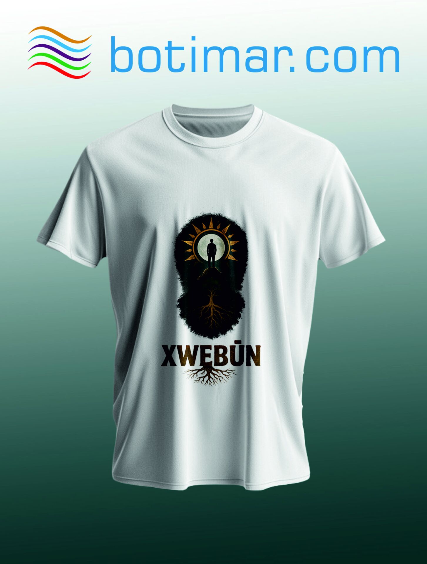 XVEBUN BASKILI KÜRTÇE T-SHIRT