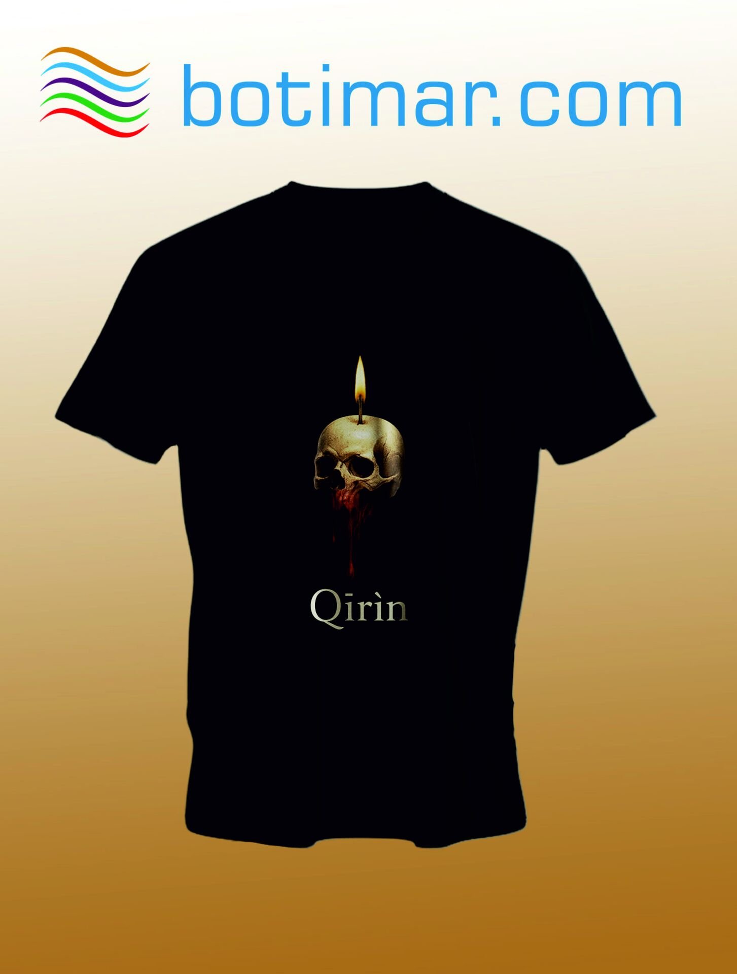 Qirin Baskılı Kürtçe T-shırt - T-şîrta Kurdî Ya Çapkirî Ya Qirin