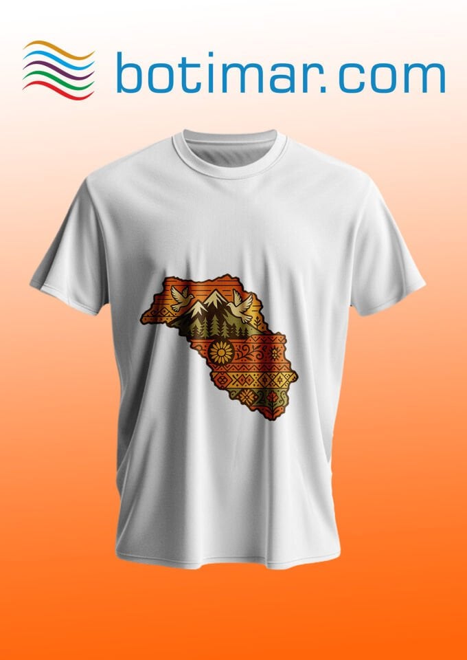 Bayrak Temalı T-shirt - T-şhirt Bi Temayê Alayê