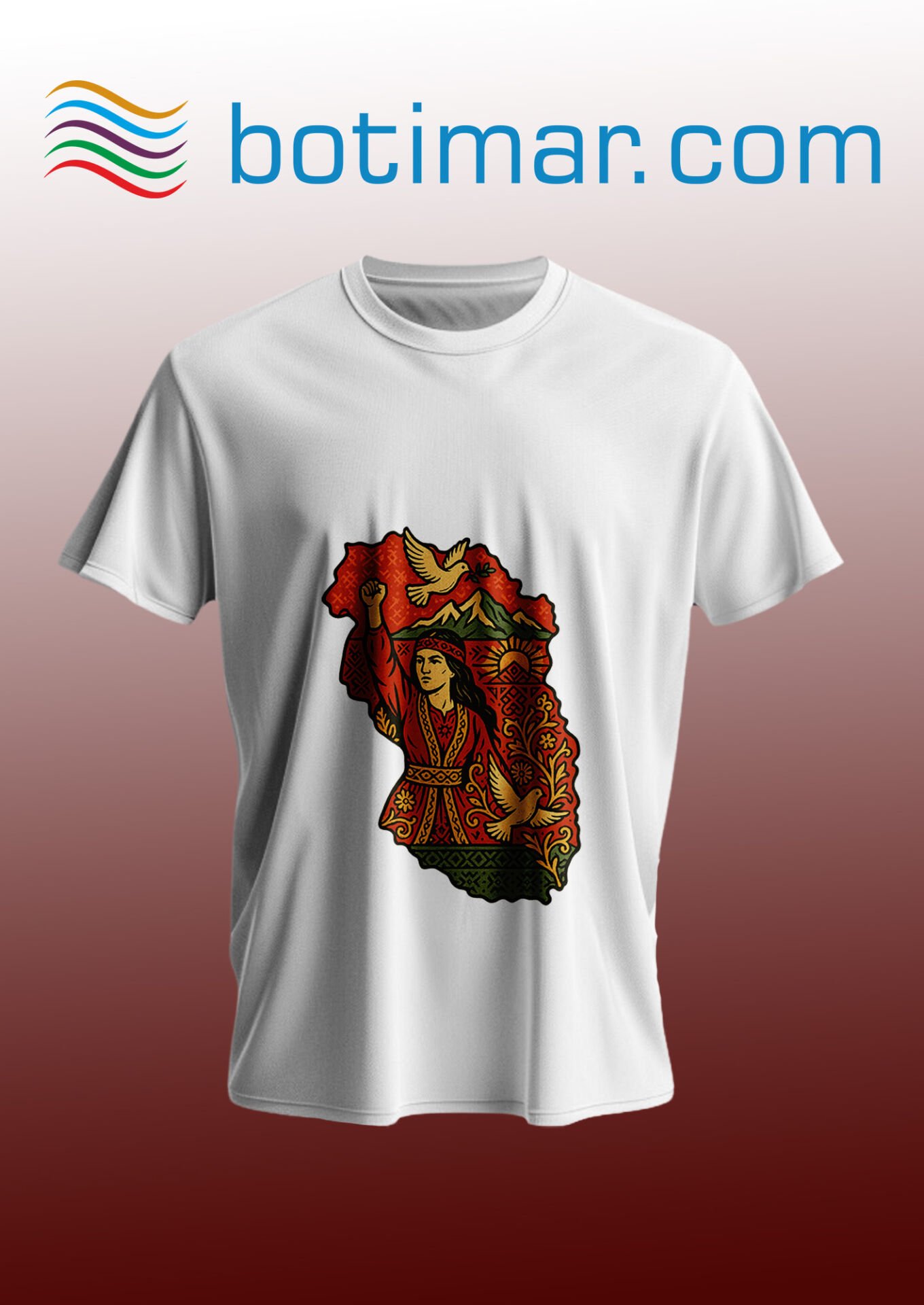 Bayrak Temalı T-shirt - T-şhirt Bi Temayê Alayê