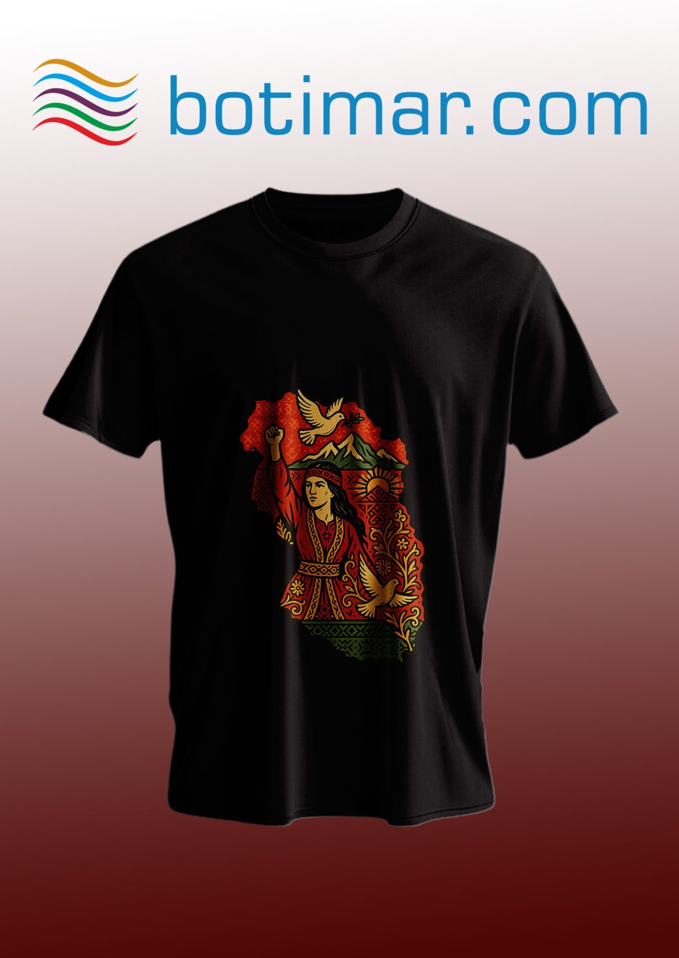 Bayrak Temalı T-shirt - T-şhirt Bı Temaya Alayê