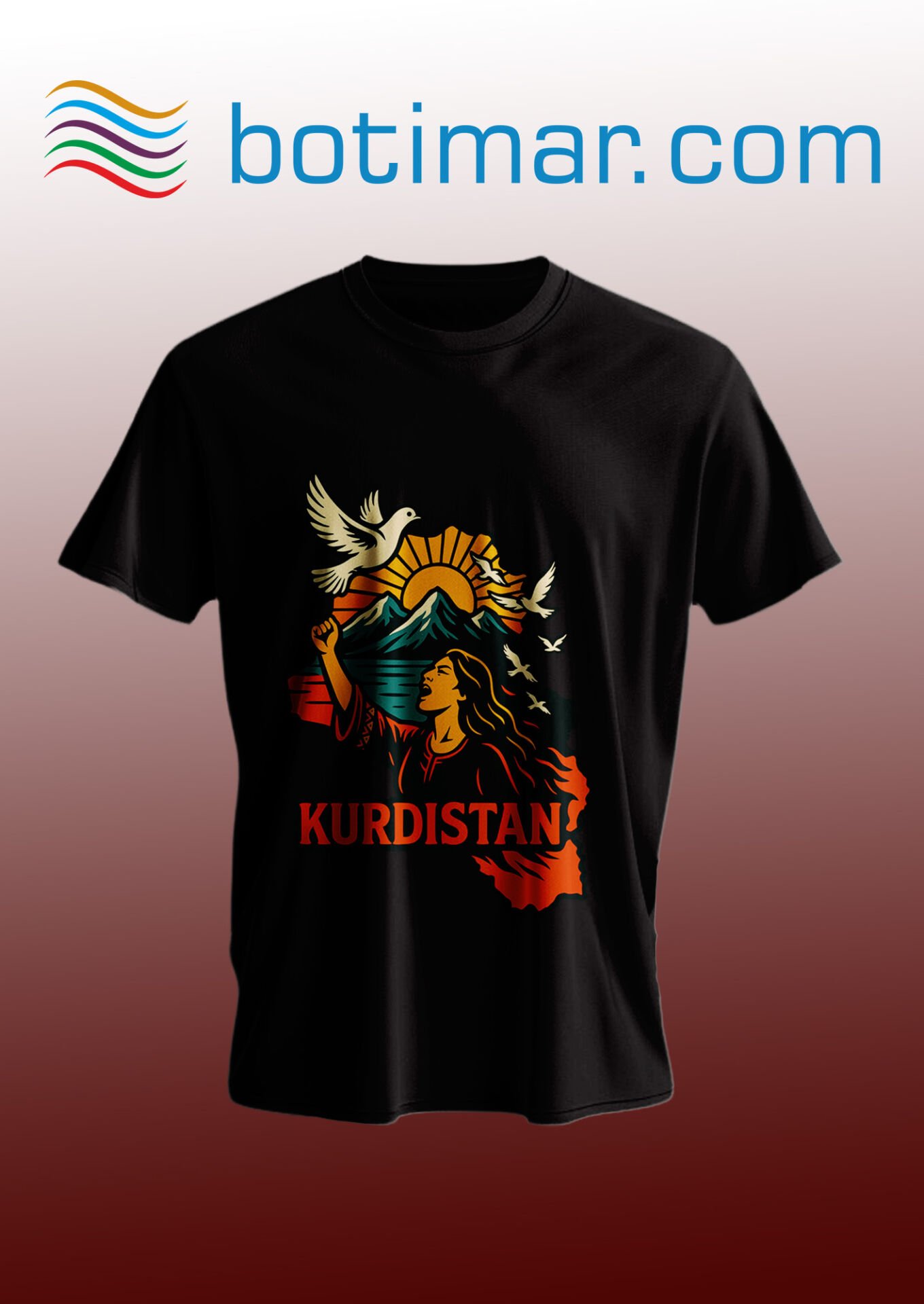 Bayrak Temalı T-shirt - T-şhirt Bi Temaya Alayê