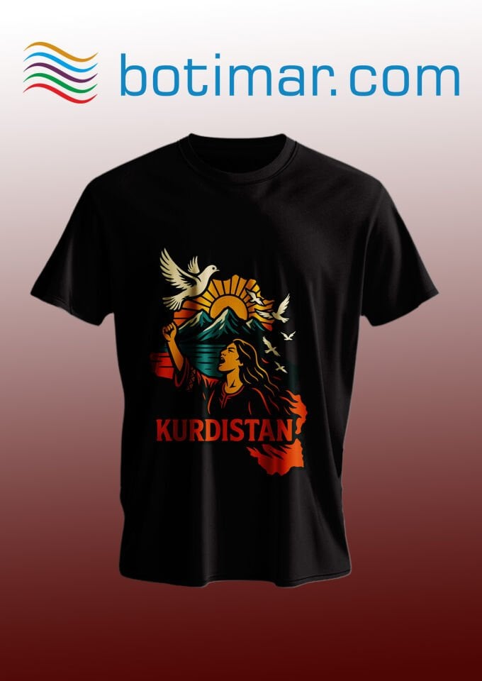 Bayrak Temalı T-shirt - T-şhirt Bi Temaya Alayê